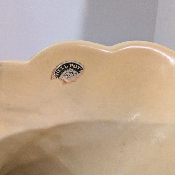 Vintage Hall Art Pottery Wildflower Cornucopia Vase - W 7 - 7 1/2 - Picture 6 of 12